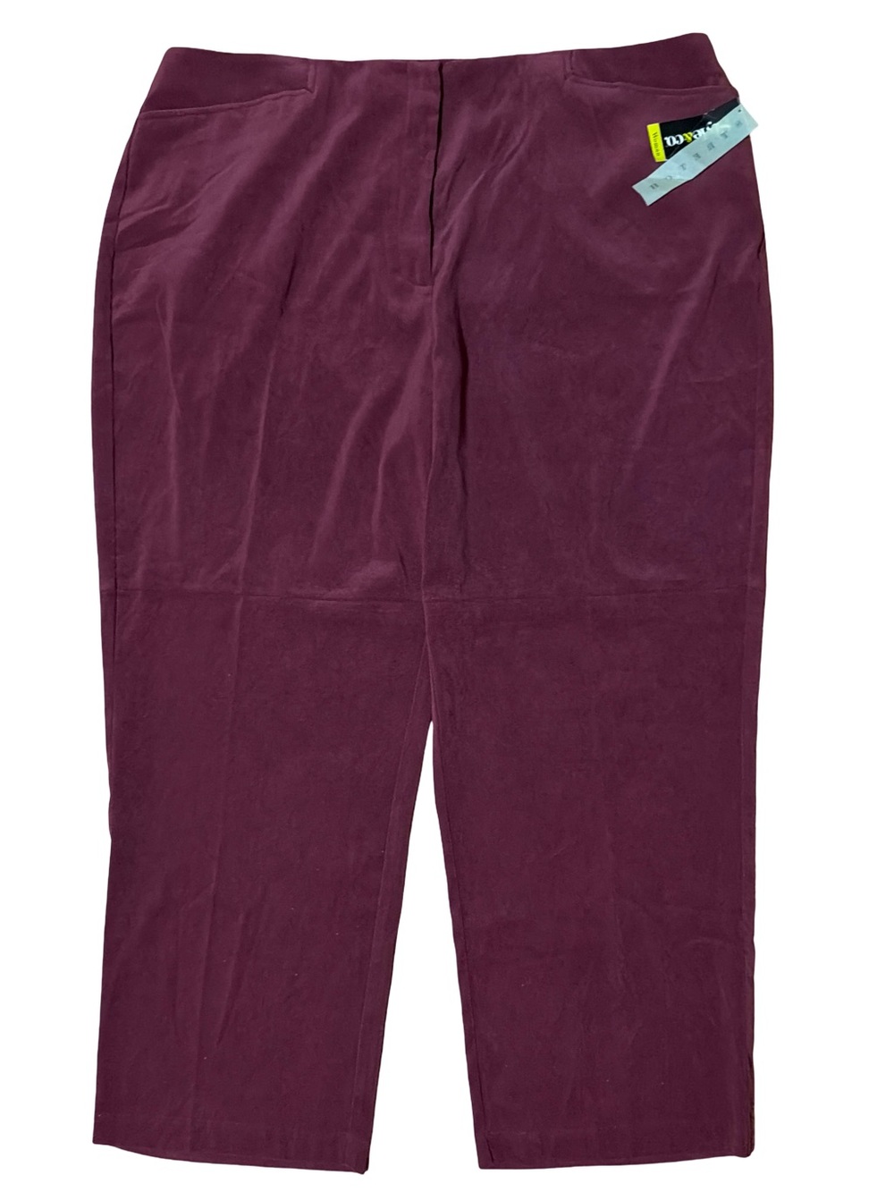 Style & Co Straight Leg Pants Deep Cranberry Size 24W